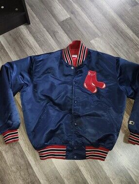 Vintage Starter MLB Diamond Collection Boston Red Sox Satin Jacket Men’s Size XL